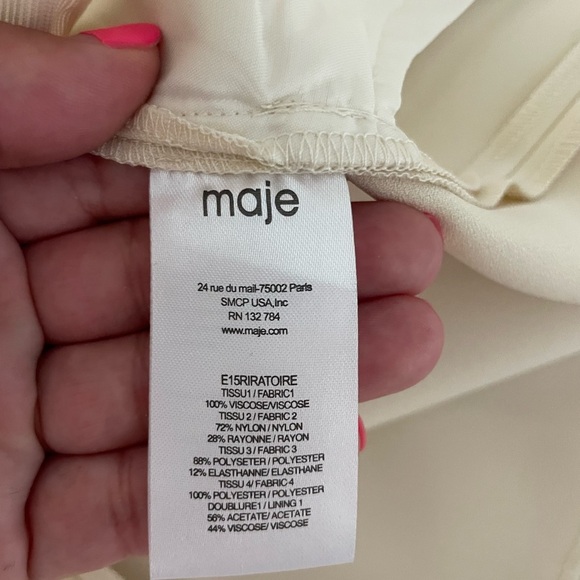 Maje Riratoire Ivory Lace Detail mini dress - Picture 12 of 13